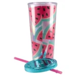Style Trend, čaša sa cevčicom, plastična, metalik, 710ml, miks - Slika 5