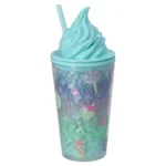 Lavine, čaša sa cevčicom, plastična, cup cake, 450 ml