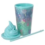 Lavine, čaša sa cevčicom, plastična, cup cake, 450 ml - Slika 2