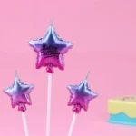 Glow Fiesta, svećica, zvezdice, Happy birthday, ljubičasta - Slika 3