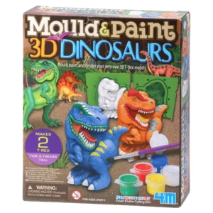 Mould and Paint, kraft set, 3D dinosaurs