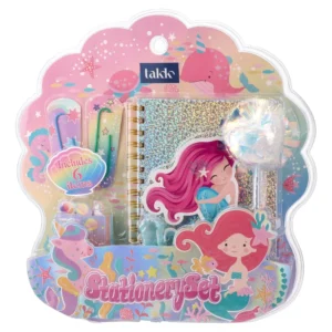 Fashion set, set blokčić sa spajalicama i samolepljivim blokčićem, Mermaid