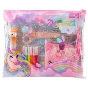 Fashion set, set markera, samolepljivih notesa i makazica, Unicorn