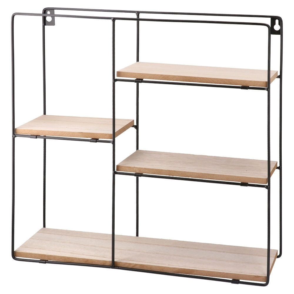 720009_001.webp Frame square, metalna polica za zid, crna, 40 x 10 x 40cm - Slika 1