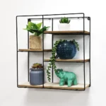 Frame square, metalna polica za zid, crna, 40 x 10 x 40cm - Slika 3