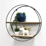 Frame circle, metalna polica za zid, crna, 40 x 10 x 40cm - Slika 3