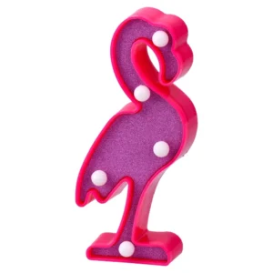 Luar, LED lampa, šljokice, flamingo