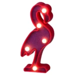 Luar, LED lampa, šljokice, flamingo - Slika 2