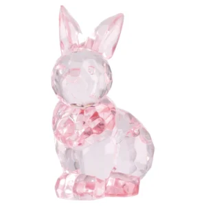 Crystal Easter, uskršnja dekoracija, zeka, roze, 5x3.5x6.5cm