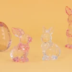 Crystal Easter, uskršnja dekoracija, zeka, roze, 5x3.5x6.5cm - Slika 2