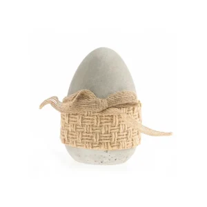 Eggy, uskršnja dekoracija, kamen, jaje sa mašnom, 11cm