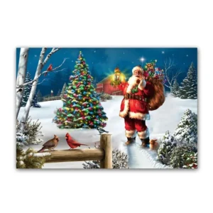 Panel, blind ram, Christmas tree, LED, 30x40cm