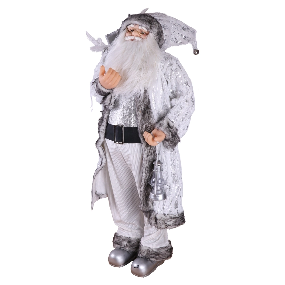 740059_001.webp Deco Santa 10, Deda Mraz, srebrna, 120cm - Slika 1