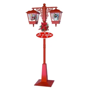 Monti Duo, ulična snežna lampa, crvena, 188cm