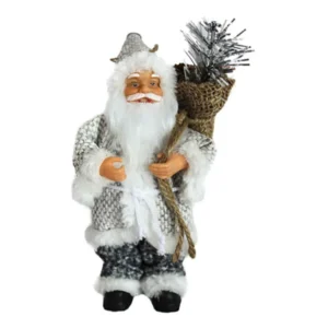 Deco Santa, Deda Mraz, siva, 18cm