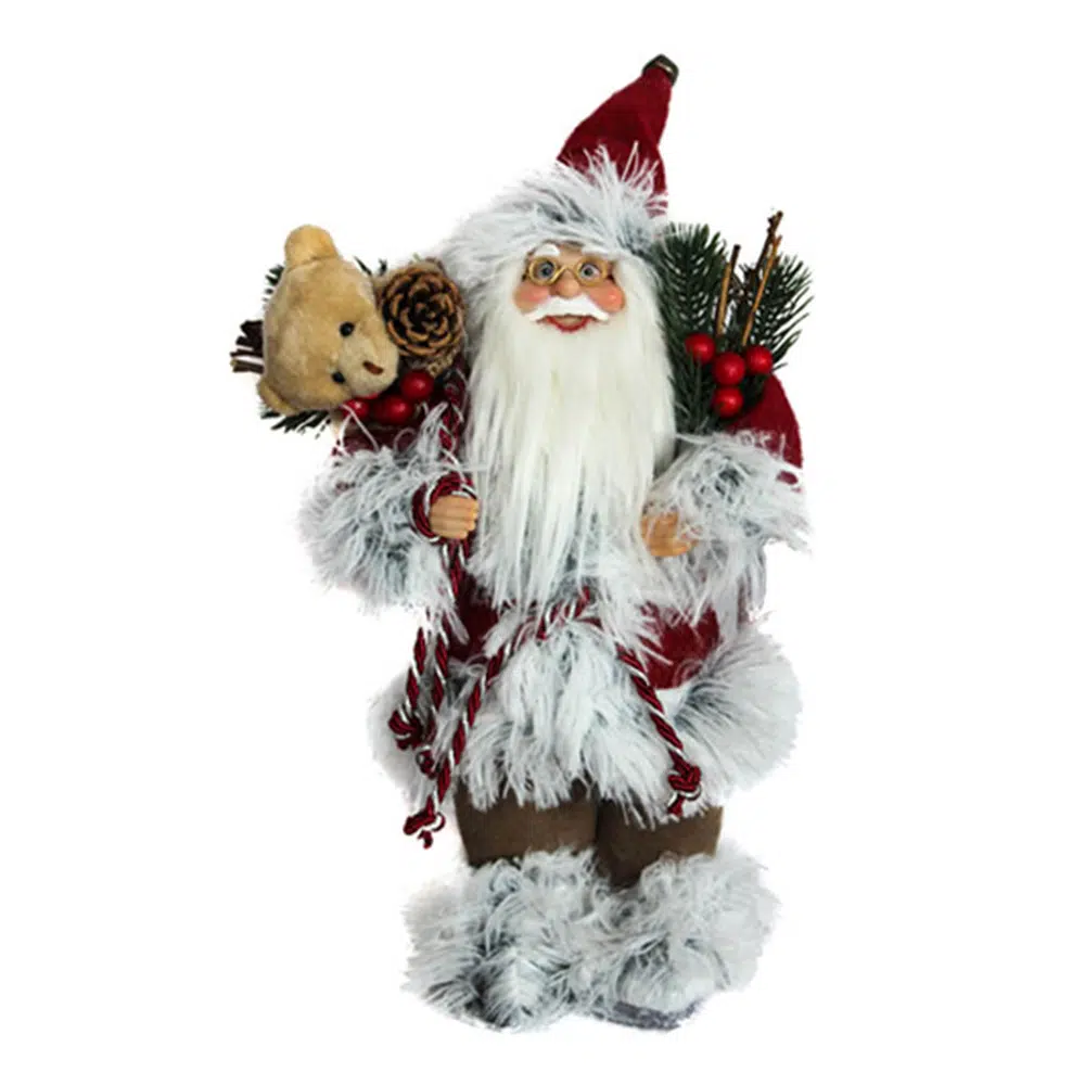 740822_001.webp Deco Santa, Deda Mraz, crvena, 30cm - Slika 1