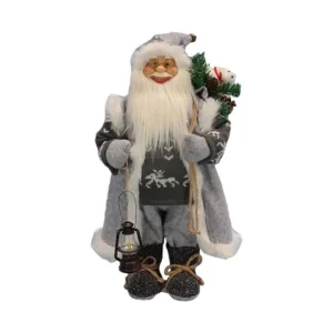 Deco Santa, Deda Mraz, siva, 45cm