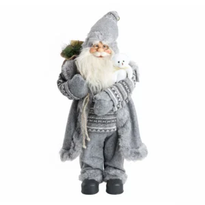 Deco Santa, Deda Mraz, siva, 60cm