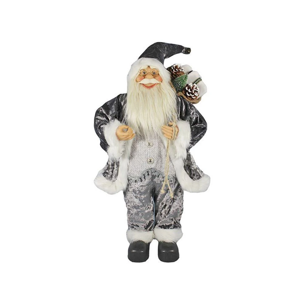 740871_001.webp Deco Santa, Deda Mraz, siva, 150cm - Slika 1