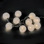 Lamput, novogodišnje lampice, 10LED, kuglice, bela - Slika 2