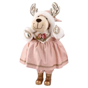 Bub Bun, novogodišnja dekoracija, irvas roze-bež, 55cm