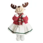 Bun Bun, novogodišnja dekoracija, irvas, crvena, 55cm