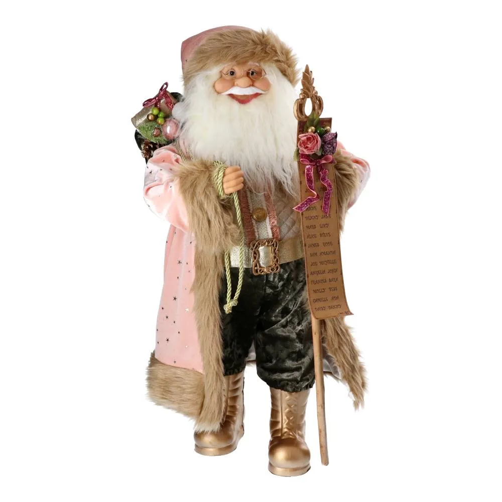 750058_001.webp Bun Bun 70, novogodišnja dekoracija, Deda mraz, roze, 60cm - Slika 1