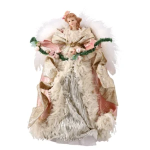 Angel 10, novogodišnja dekoracija, vila, zlatna, 40cm
