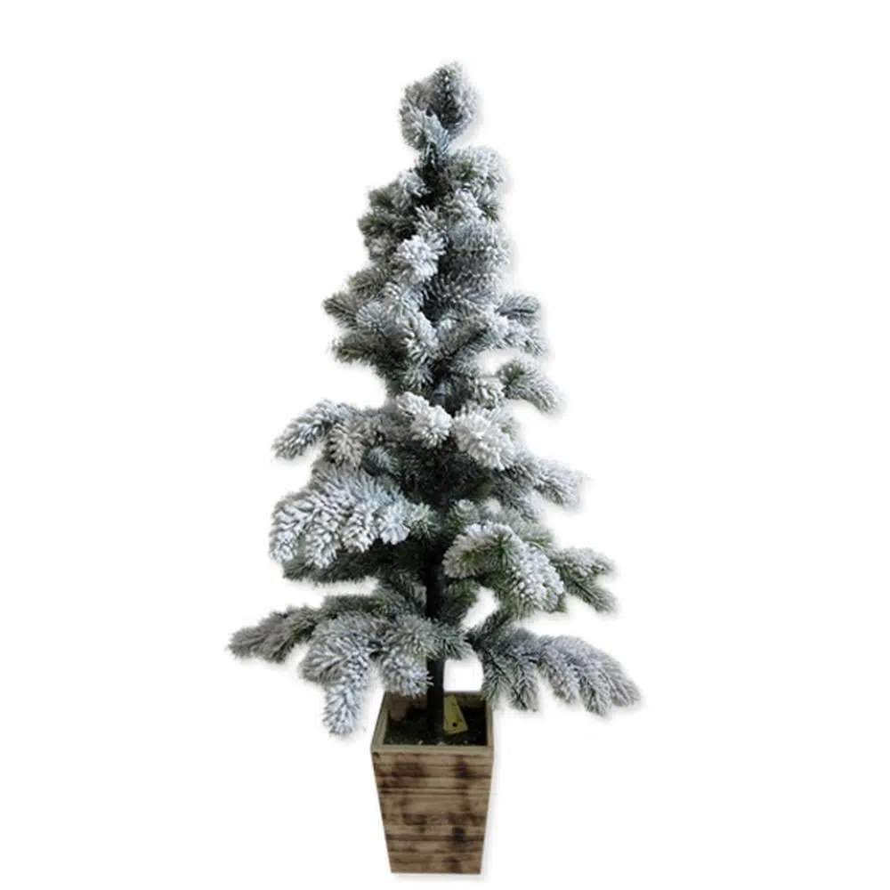 750350_001.webp Deco wood, novogodišnja jelka u saksiji, 100cm - Slika 1