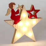 Nipper, novogodišnja dekoracija, drvena, zvezda, 20cm - Slika 3