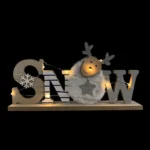 Sven, novogodišnja dekoracija, drvena, Snow, 14cm - Slika 2