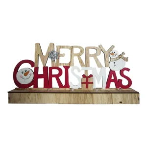 Rudolf, novogodišnja dekoracija, drvena, Merry Christmas, 30 x 14cm