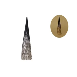 Shiny cone, jelka, svetlucava, crna, 60cm