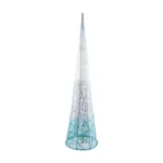 Shiny cone, jelka, svetlucava, tirkizna, LED, 60cm