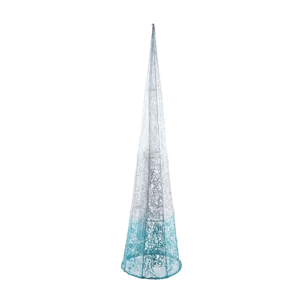 760019_001.webp Shiny cone, jelka, svetlucava, tirkizna, LED, 60cm - Slika 1