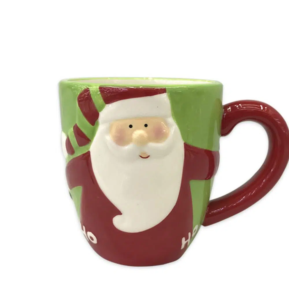 760168_001.webp Gifty cup, keramička šolja, Deda Mraz, zelena - Slika 1