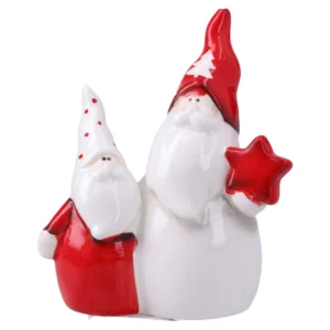 Rabbler, novogodišnja figura, keramička, deda mrazovi, 9cm