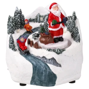 Cozy, novogodišnje selo, LED, Deda Mraz  12 x 12 x 10.5 cm