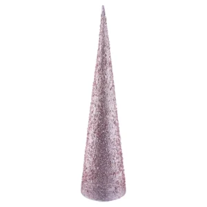 Pearl cone, jelka, biseri, roze, 80cm