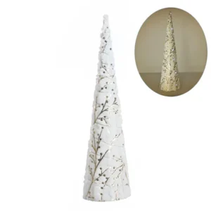 Plush cone, jelka, plišana, bela, 80cm