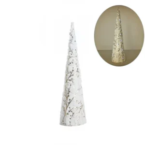 Plush cone, jelka, plišana, bela, 60cm