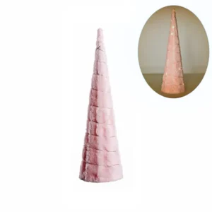 Plush cone, jelka, plišana, roze, 60cm