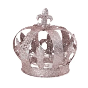 Filo, novogodišnja dekoracija, kruna, roze, 16cm