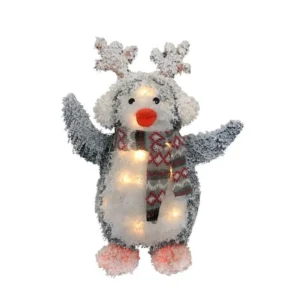 Tinsel, pingvin, sa LED sijalicama, 45cm