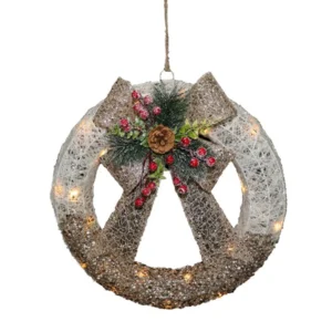 Tinsel S, venac, sa LED sijalicama, 46cm