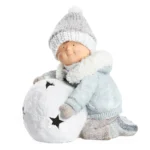 Willy, novogodišnja dekoracija, dečak i grudva, 31cm