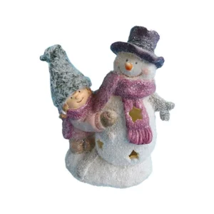 Willy, novogodišnja dekoracija, devojčica i Sneško Belić, 20cm