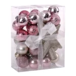 Icy set, novogodišnje kugle, set, roze, 3cm, 30K