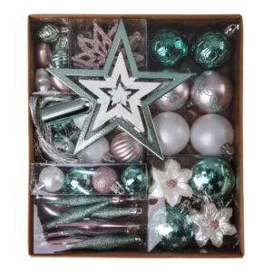 Icy set, novogodišnji ukrasi, set, mint bela, 58K