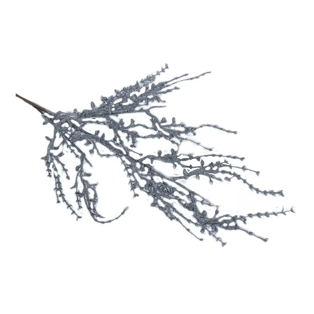 780691_001.webp Twig, novogodišnja grana, srebrna, 68cm - Slika 1